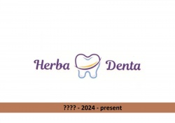 Toothpaste logo evolution Herba Denta Golden-Pharm