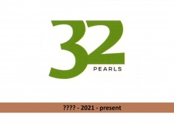 Toothpaste logo evolution 32 Pearls Modum