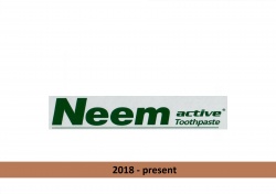 Toothpaste logo evolution Neem Active Jyothy Labs