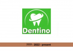 Toothpaste logo evolution Dentino Madonis