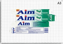 Toothpaste Aim Whitening Chesebrough Ponds USA Co.